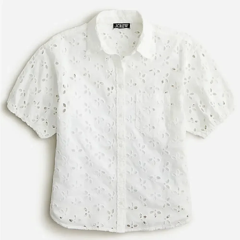J. Crew Spring garden top in eyelet*